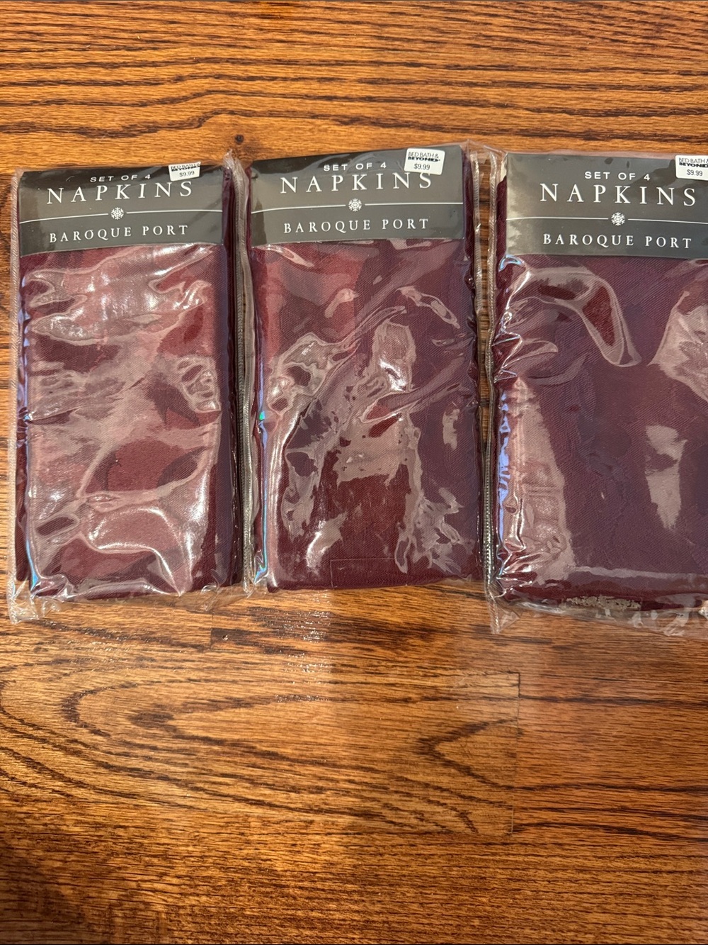 Burgundy Cloth Napkins - Set of 4